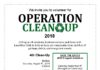 Save the Date! August 4th- Operation Clean Up