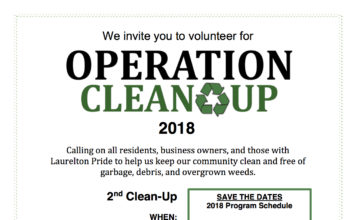 Join Us For Operation Clean Up! June 2, 2018