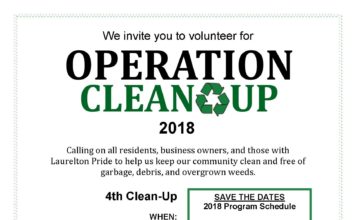 Save the Date! August 4th- Operation Clean Up